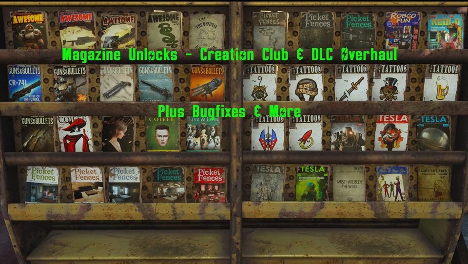 Magazine Displays from the Magazine Unlocks - CC and DLC mod